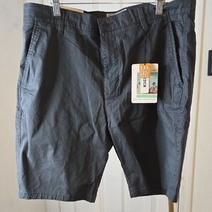 Free Planet Dark Gray Men's Flat Front Shorts